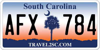 SC license plate AFX784