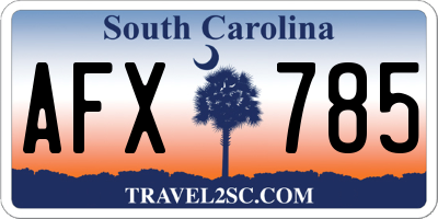 SC license plate AFX785