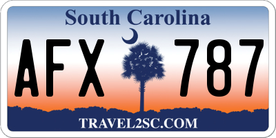 SC license plate AFX787