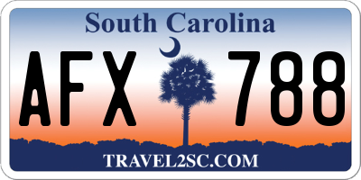 SC license plate AFX788