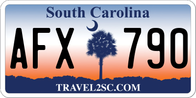 SC license plate AFX790