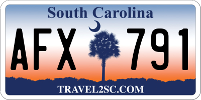 SC license plate AFX791
