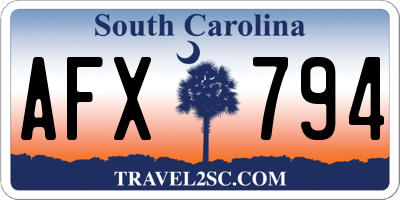 SC license plate AFX794