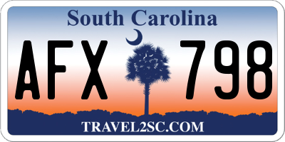 SC license plate AFX798