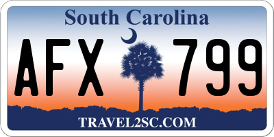 SC license plate AFX799