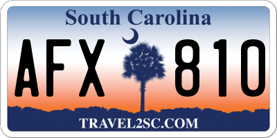 SC license plate AFX810