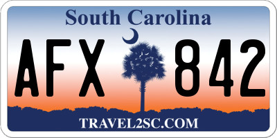 SC license plate AFX842