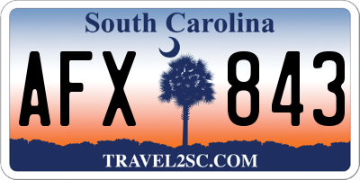 SC license plate AFX843