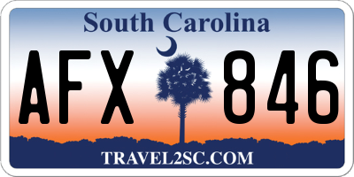 SC license plate AFX846