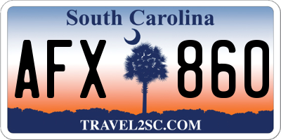 SC license plate AFX860