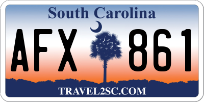 SC license plate AFX861