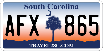 SC license plate AFX865