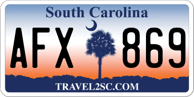 SC license plate AFX869