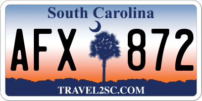 SC license plate AFX872