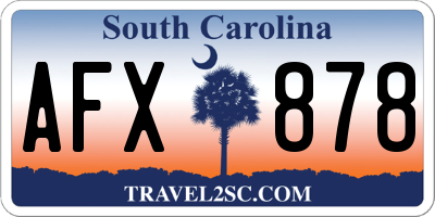 SC license plate AFX878