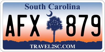 SC license plate AFX879