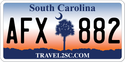 SC license plate AFX882