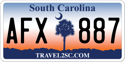 SC license plate AFX887