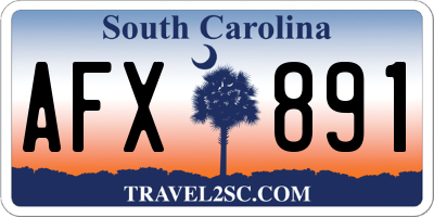 SC license plate AFX891