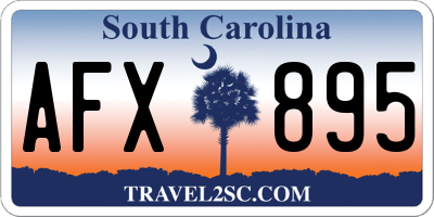 SC license plate AFX895