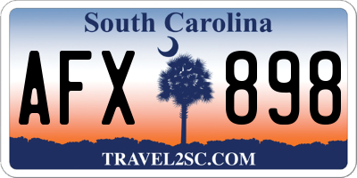 SC license plate AFX898