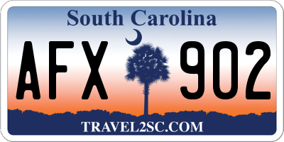 SC license plate AFX902