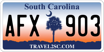 SC license plate AFX903