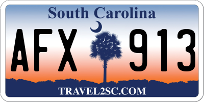 SC license plate AFX913