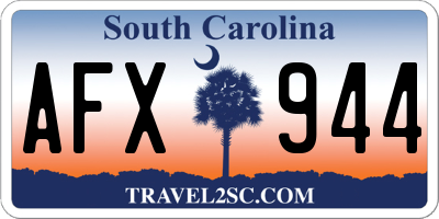SC license plate AFX944