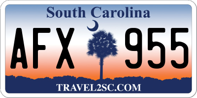 SC license plate AFX955