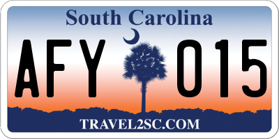 SC license plate AFY015
