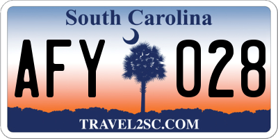 SC license plate AFY028