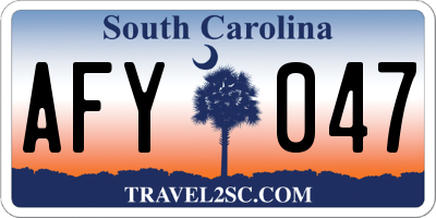 SC license plate AFY047