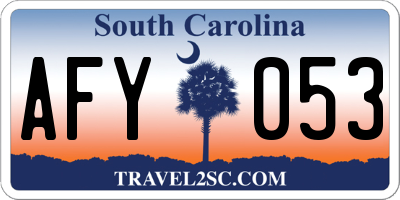 SC license plate AFY053