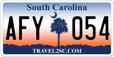 SC license plate AFY054