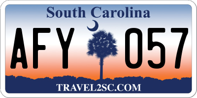 SC license plate AFY057
