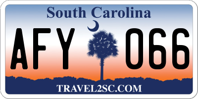 SC license plate AFY066