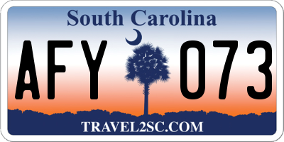 SC license plate AFY073