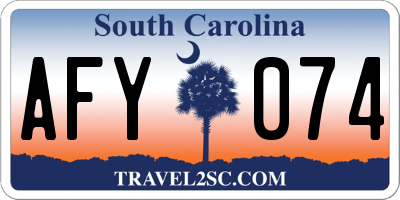 SC license plate AFY074