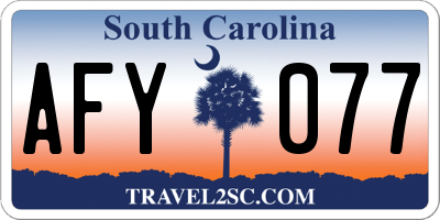SC license plate AFY077