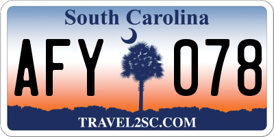 SC license plate AFY078