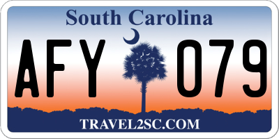 SC license plate AFY079
