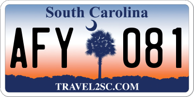 SC license plate AFY081