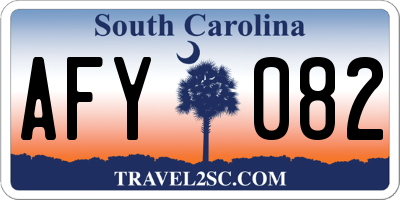 SC license plate AFY082