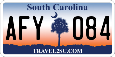 SC license plate AFY084