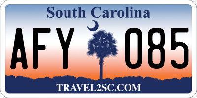 SC license plate AFY085