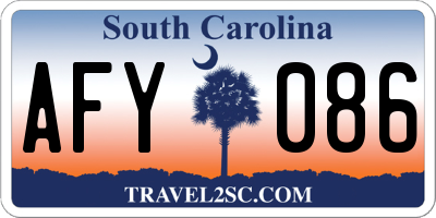 SC license plate AFY086