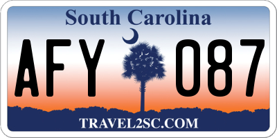 SC license plate AFY087