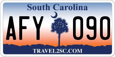 SC license plate AFY090