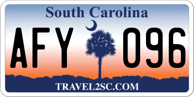 SC license plate AFY096